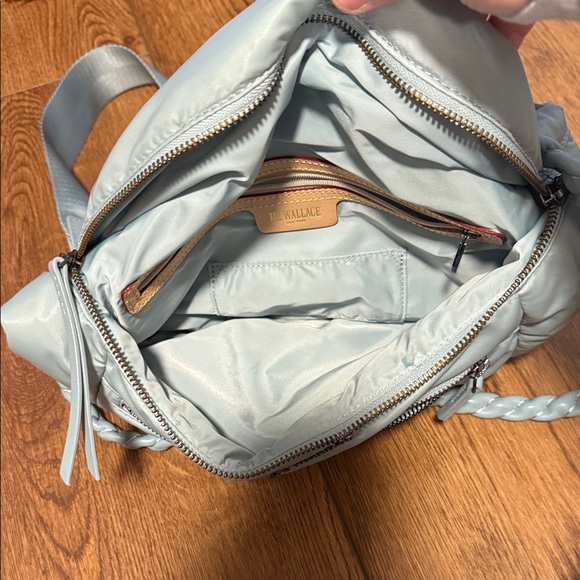MZ Wallace Silver Blue Crosby Sling Bag NEW!! - Picture 4 of 6